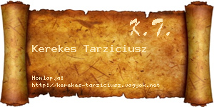 Kerekes Tarziciusz névjegykártya